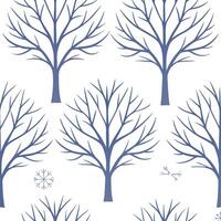 Winter snow seamless pattern with snow covered trees frosty branches and sparkling snowflakes for a magical winter look concept as Magical winter snow pattern with snow covered tre Clear Set 3 vector