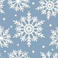 Winter snow seamless pattern with large soft snowflakes and frosty textures for a dreamy snow covered landscape concept as Dreamy winter snow pattern with soft snowflakes and frost Clear vector