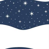 Winter nights seamless pattern with snowy hills distant mountains and sparkling stars for a peaceful remote winter landscape concept as Remote winter night pattern with snowy hills Clear Set 2 vector