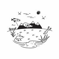Wildlife in Springtime Alpine Meadows concept as Wildlife emerging in springtime Alpine meadows captured in lively and dynamic interactions within their ecosystem in Photo Stock C Clear Set 2 vector