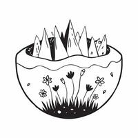 Wildflower Explosion in the Alps concept as A breathtaking view of Alpine meadows bursting with colorful wildflowers against a clear blue sky in Photo Stock Concept Clear Set 2 vector