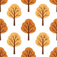 Warm autumn trees seamless tile pattern with chestnut and fir trees for inviting seasonal decor concept as Chestnut and fir trees arranged seamlessly to create warm and inviting se Clear vector