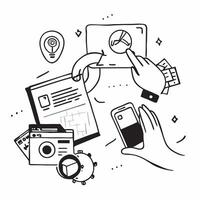 VPN Usage for Secure Browsing concept as Highlighting the use of VPNs to secure browsing activities and protect data privacy online in Photo Stock Concept vector
