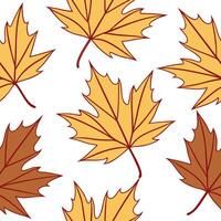 Warm autumn leaves seamless pattern with rich browns reds and oranges for a cozy fall inspired design concept as Cozy autumn leaves pattern with rich brown red and orange hues idea Clear vector