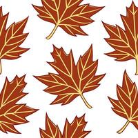 Warm autumn leaves seamless pattern with rich browns reds and oranges for a cozy fall inspired design concept as Cozy autumn leaves pattern with rich brown red and orange hues idea Clear Set 2 vector