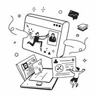 Virtual Game Design Class concept as Students attend a virtual class on game design learning to create games from experienced instructors in Photo Stock Concept Clear vector