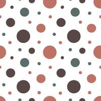 Vintage polka dot seamless pattern with varying sizes and classic color schemes for timeless designs concept as Timeless vintage polka dot pattern with varying sizes and classic co Clear vector
