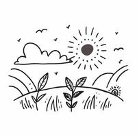 Vibrant sunflower field under a bright summer sky concept as A vibrant sunflower field under a bright summer sky with plenty of copyspace for text symbolizing the joy and vibrancy Clear vector