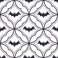 Vampire fangs and bats seamless tile pattern with gothic elements and dark hues for spooky Halloween decor concept as Gothic vampire fangs and bats arranged seamlessly with dark hu Clear vector