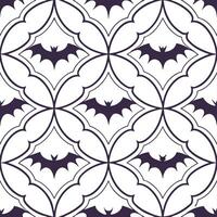 Vampires and bats seamless tile pattern with gothic elements and dark hues for spooky Halloween decor concept as Gothic vampires and bats arranged seamlessly with dark hues for spo Clear vector