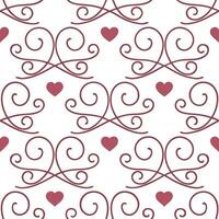 Valentine love letters seamless tile pattern with romantic scripts and heart accents for sentimental decor concept as Romantic scripts and heart accents arranged seamlessly for sen Clear vector