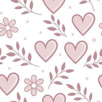 Valentine hearts and love quotes seamless tile pattern with elegant scripts and romantic hues for sentimental decor concept as Elegant script love quotes and romantic hearts arrang Clear Set 2 vector