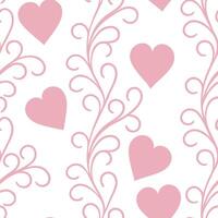 Valentine hearts and love letters seamless tile pattern with romantic scripts and pastel hues for elegant decor concept as Romantic script love letters and pastel hearts arranged s Clear Set 2 vector