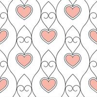 Valentine hearts and cupids seamless tile pattern with playful elements and bright pink tones for cheerful decor concept as Playful hearts and cupids with bright pink tones arrange Clear Set 2 vector