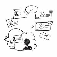 User Persona Development concept as Teams create detailed user personas to guide the design and development of customer focused products and services in Photo Stock Concept Clear Set 2 vector