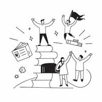 Upskilling for Career Advancement concept as Employees participate in upskilling programs to enhance their qualifications and advance in their careers in Photo Stock Concept Clear vector