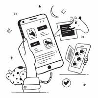 Travel Companion Mobile App concept as A travel companion app helps users plan trips find local attractions and navigate new cities on their smartphones in Photo Stock Concept Clear vector