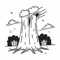 Towering Giants of the Forest concept as Towering old growth trees dominate the landscape their massive trunks telling stories of centuries past in Photo Stock Concept Clear Set 2 vector