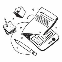 Top view of a desk with a planner and pen symbolizing productivity tools in double exposure with copy space concept as A top view of a desk with a planner and pen intertwined repr Clear vector