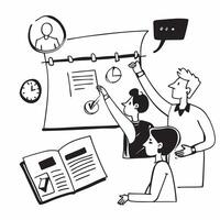 Time Management Training concept as Employees attend a time management training session to learn techniques that help reduce waste and increase efficiency in Photo Stock Concept Clear vector