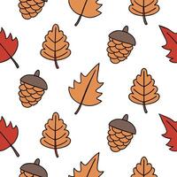 Thanksgiving leaves seamless pattern with rich autumn colors of red orange and yellow for a warm harvest inspired look concept as Warm Thanksgiving pattern with red orange and yell Clear Set 4 vector