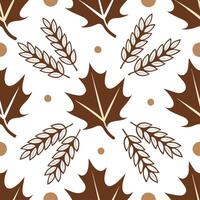 Thanksgiving leaves seamless pattern with rich autumn colors of red orange and yellow for a warm harvest inspired look concept as Warm Thanksgiving pattern with red orange and yell Clear Set 5 vector