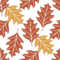 Thanksgiving leaves seamless pattern with rich autumn colors of red orange and yellow for a warm harvest inspired look concept as Warm Thanksgiving pattern with red orange and yell Clear Set 2 vector