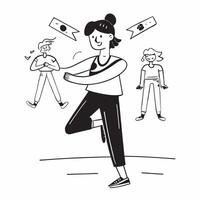 Teen with ADHD participating in a dance class concept as A teen with ADHD joyfully participating in a dance class highlighting inclusion focus and the benefits of physical activity Clear vector
