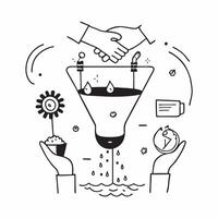 Sustainable Water Management concept as Businesses implement sustainable water management systems to conserve water and reduce environmental footprint in Photo Stock Concept Clear vector