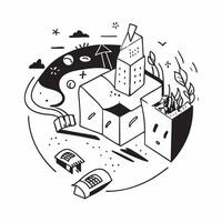 Sustainable Urban Development concept as Urban planners design sustainable urban developments that incorporate green spaces and eco friendly infrastructure in Photo Stock Concept Clear Set 2 vector