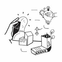 Sustainable Packaging Solutions concept as A company implements innovative sustainable packaging solutions to reduce environmental impact in Photo Stock Concept Clear Set 2 vector