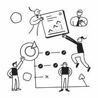 Sustainability Process Review concept as A sustainability officer reviews and revises company processes to align with eco friendly practices in Photo Stock Concept Clear vector