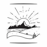 Sunrise Over Misty Mountains concept as Early rays of sun piercing mist over mountains ideal for breathtaking natural wallpapers in Photo Stock Concept Clear Set 2 vector