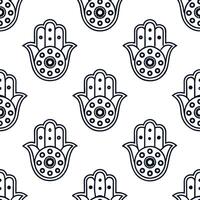 Streamline repetitive design integrate hamsa mandala fusion accent mosaic design for brand consistency concept as Adopt global influence strategies refine illustration unify Clear vector