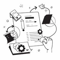 Starting a New Job concept as A professional starts a new job stepping into a new role with enthusiasm and aspirations for growth in Photo Stock Concept Clear vector