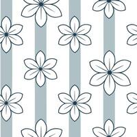 Subtle summer seamless pattern with light stripes and gentle flower details for a refined elegant style concept as Refined summer pattern with light stripes and subtle flower detai Clear vector