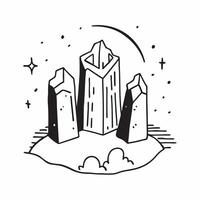 Stars Over Historical Ruins concept as Ancient ruins bask under a star filled sky connecting historical grandeur with the timeless universe in Photo Stock Concept Clear vector