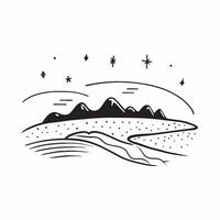 Starry Sky Over Rolling Hills concept as Gentle rolling hills under a starry night sky evoke peace and stillness perfect for a quiet night under the stars in Photo Stock Concept Clear Set 2 vector
