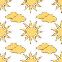 Spring sunshine seamless pattern with warm golden rays and soft light textures for bright uplifting designs concept as Bright spring sunshine pattern featuring golden rays and soft Clear vector