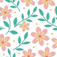 Spring floral seamless pattern with vibrant colors and delicate petals perfect for seasonal designs concept as Floral pattern featuring vibrant spring colors and delicate petals id Clear vector