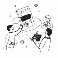 Spacecraft Simulation Training concept as Space engineers participate in spacecraft simulation training to prepare for real world space mission challenges in Photo Stock Concept Clear vector