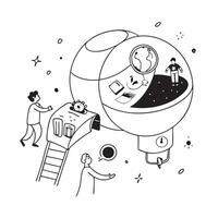 Spacecraft Docking Technology concept as Innovations in spacecraft docking technology to facilitate smoother connections between spacecraft in orbit in Photo Stock Concept Clear Set 2 vector
