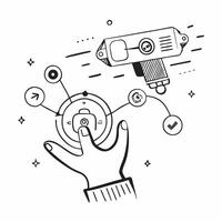 Spacecraft Docking Technology concept as Innovations in spacecraft docking technology to facilitate smoother connections between spacecraft in orbit in Photo Stock Concept Clear vector