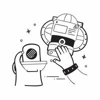 Space Suit Design concept as Engineers and designers collaborate to develop advanced space suits for enhanced mobility and protection in space in Photo Stock Concept Clear Set 2 vector