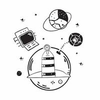 Space Communication Protocols concept as Developing advanced communication protocols to ensure reliable and secure data transmission in space missions in Photo Stock Concept Clear Set 2 vector