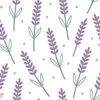 Soft summer seamless pattern with delicate lavender blooms and light airy textures for a calming effect concept as Calming summer pattern with lavender blooms and soft airy texture Clear vector