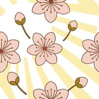 Soft spring sunshine seamless pattern with pastel colors and gentle rays for soothing serene backgrounds concept as Serene spring sunshine pattern with pastel colors and gentle ray Clear Set 4 vector