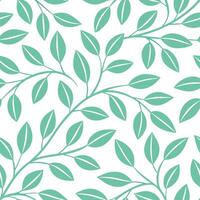 Soft pastel spring leaves seamless pattern with gentle curves and light green shades for calming spring designs concept as Calming spring leaves pattern with soft pastel hues and g Clear vector