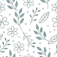 Soft spring nature seamless pattern with fine lines and minimalist botanical motifs for modern natural decor concept as Modern spring nature pattern with fine lines and minimalist Clear vector