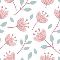 Soft pastel spring nature seamless pattern with fading blooms and delicate petal textures for peaceful designs concept as Delicate pastel spring nature pattern with fading blooms a Clear vector